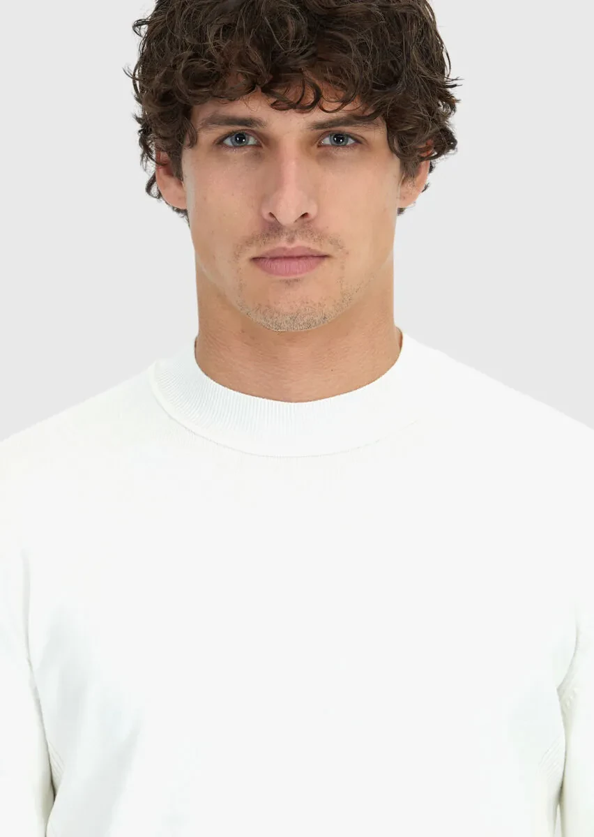 Ecru Knitwear Sweatshirt - 5