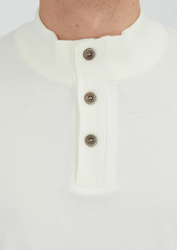 Ecru Knitwear Sweatshirt - 4