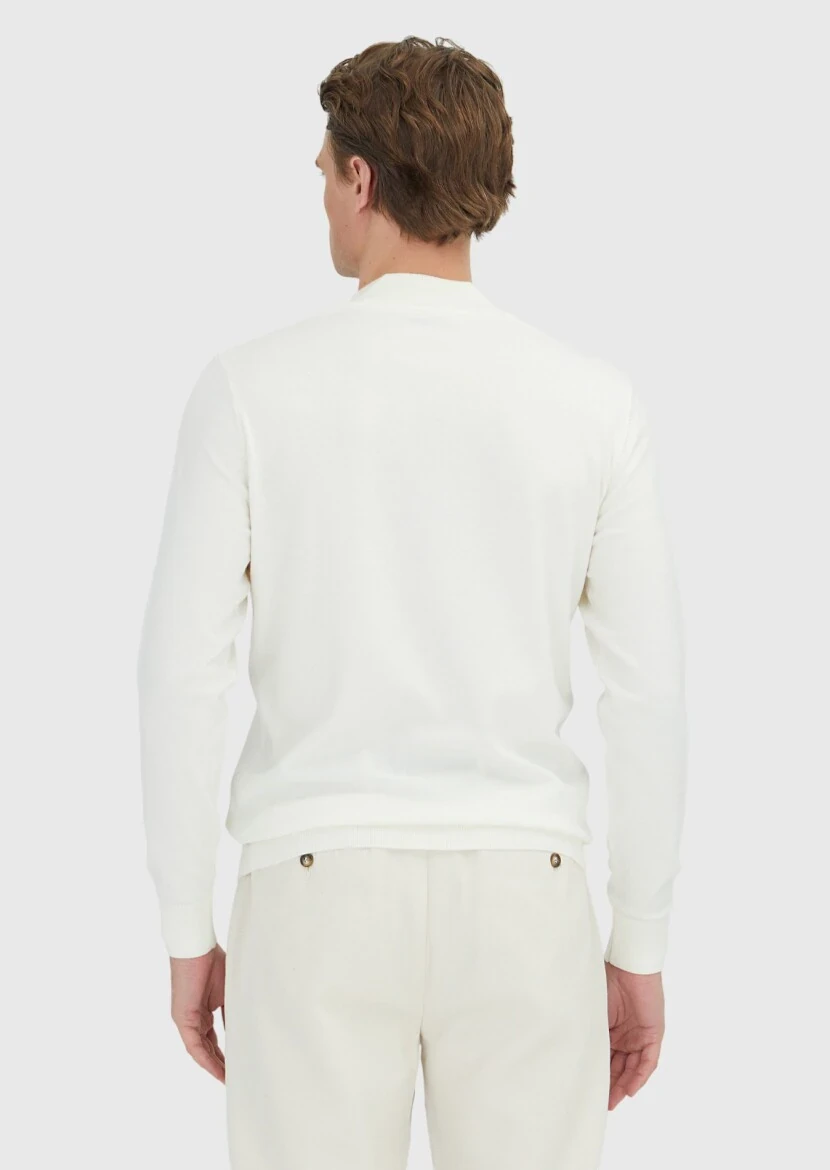 Ecru Knitwear Sweatshirt - 5