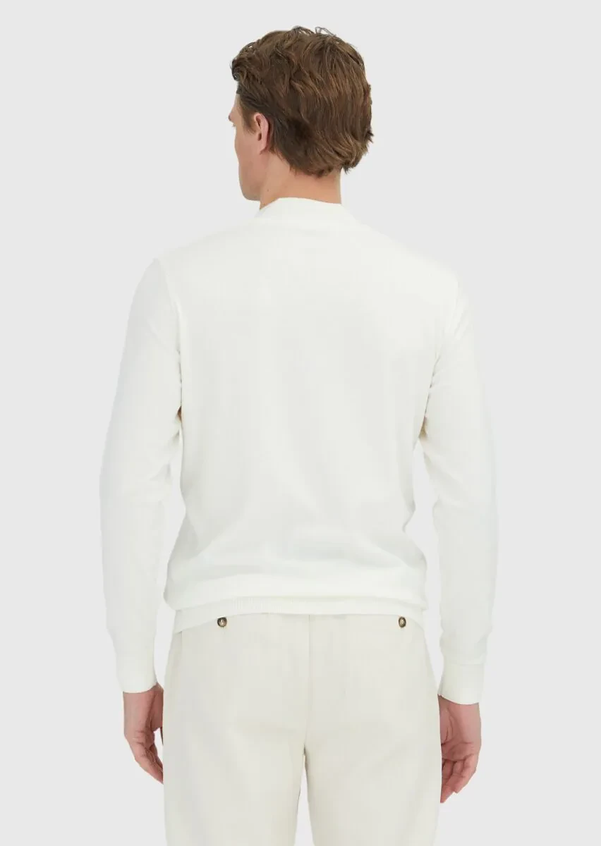 Ecru Knitwear Sweatshirt - 5