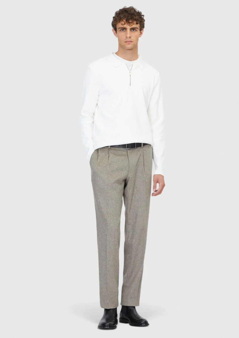 Ecru Knitwear Sweatshirt - RAMSEY