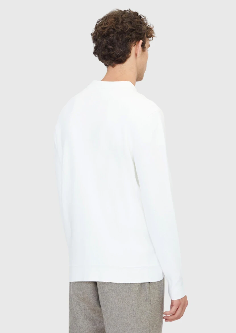 Ecru Knitwear Sweatshirt - 5