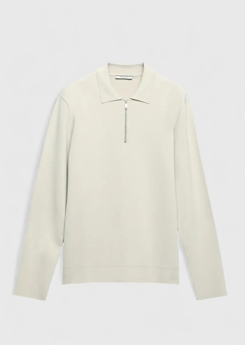 Ecru Knitwear Sweatshirt - 6