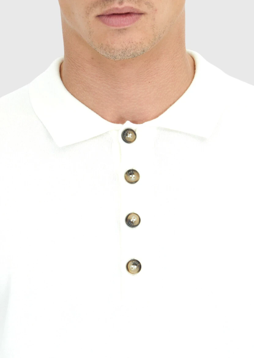 Ecru Knitwear Sweatshirt - 5