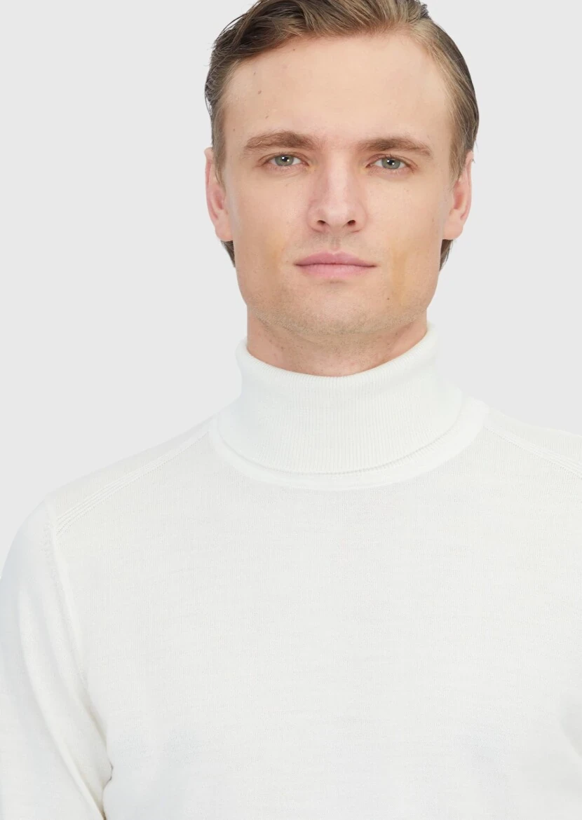 Ecru Knitwear Sweatshirt - 4