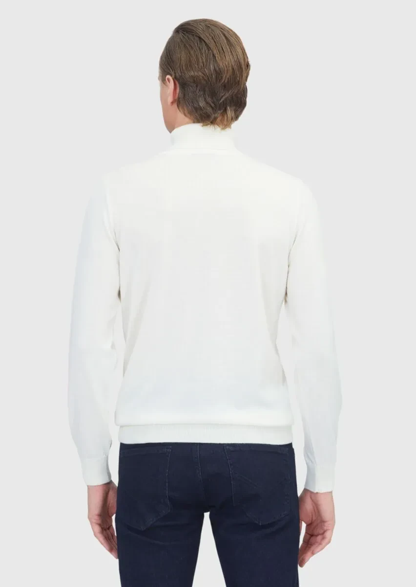 Ecru Knitwear Sweatshirt - 5