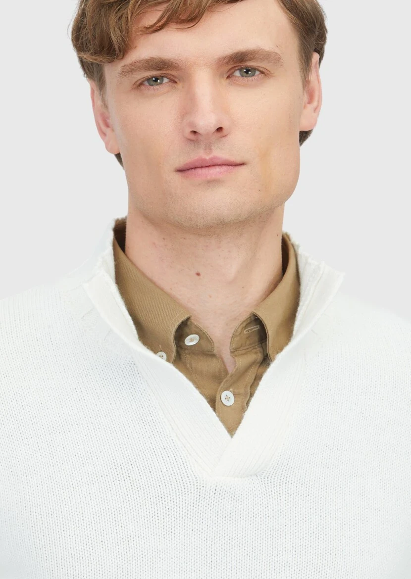 Ecru Knitwear Sweatshirt - 3