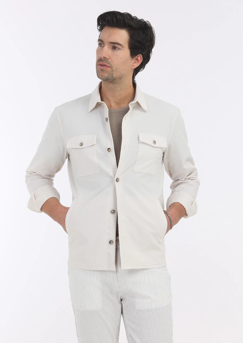Ecru Overshirt - 3