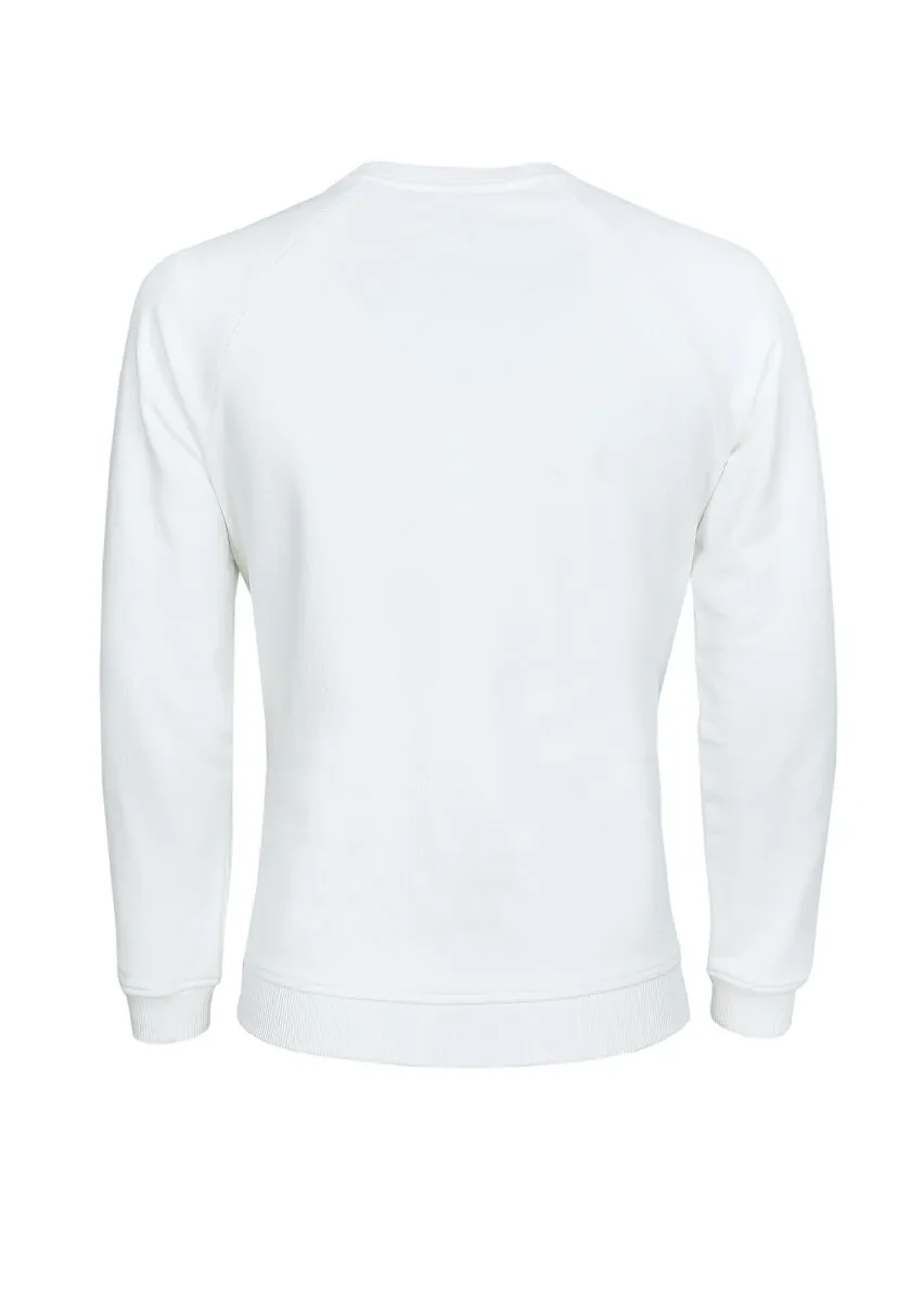 Ecru Patterned Sweatshirt - 7