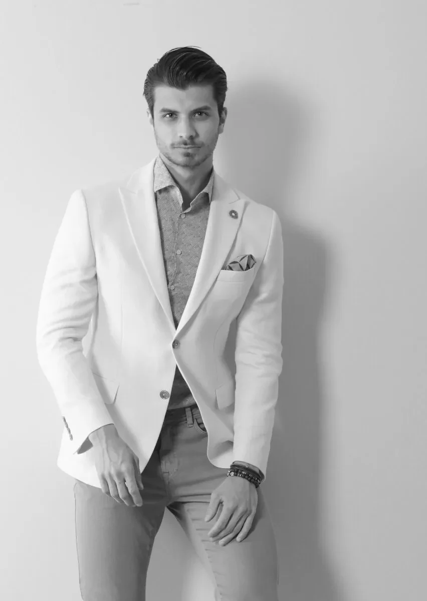 Ecru Patterned Zeroweight-Slim Fit Cotton Blended Jacket - 1