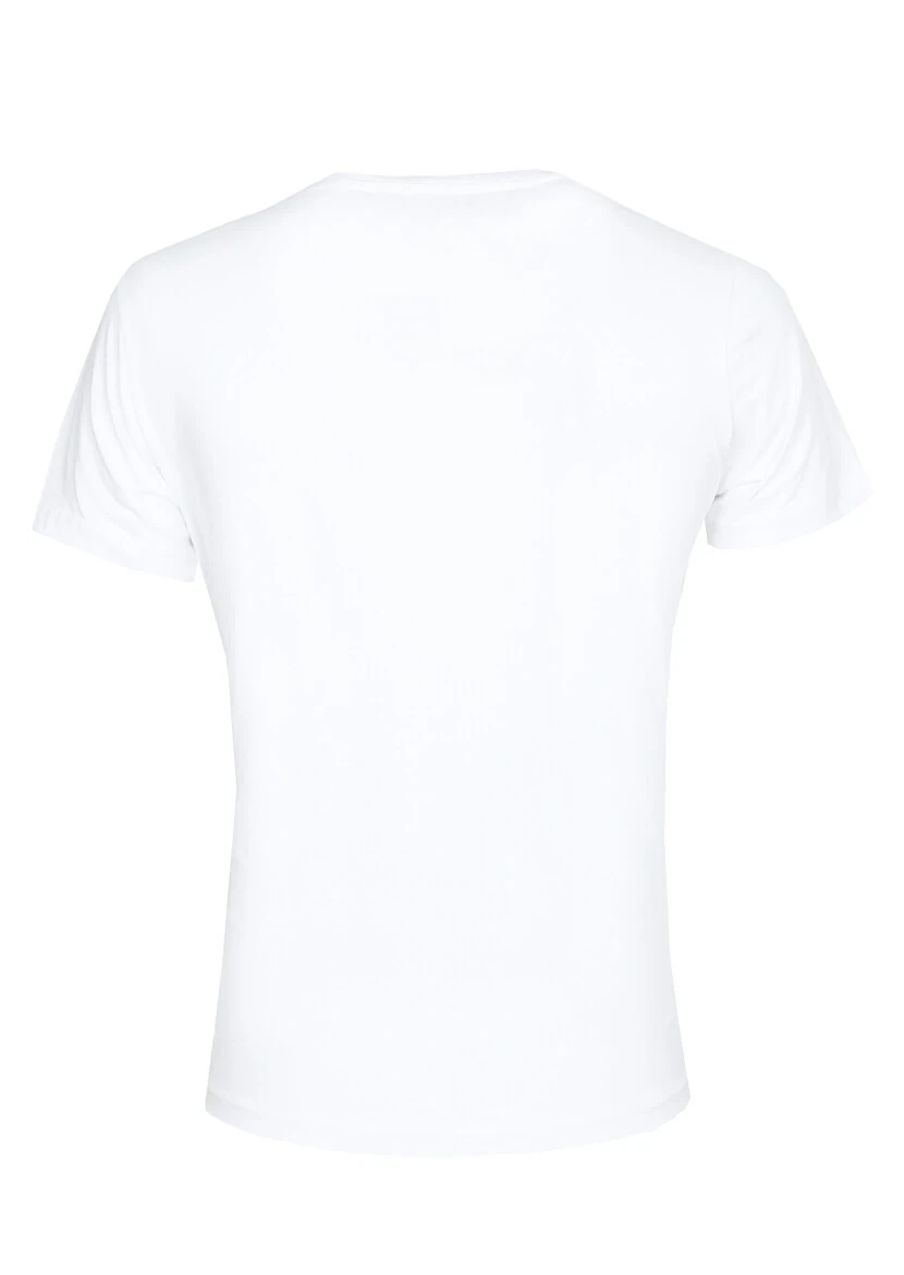 Ecru Printed 100% Cotton T-Shirt - 7