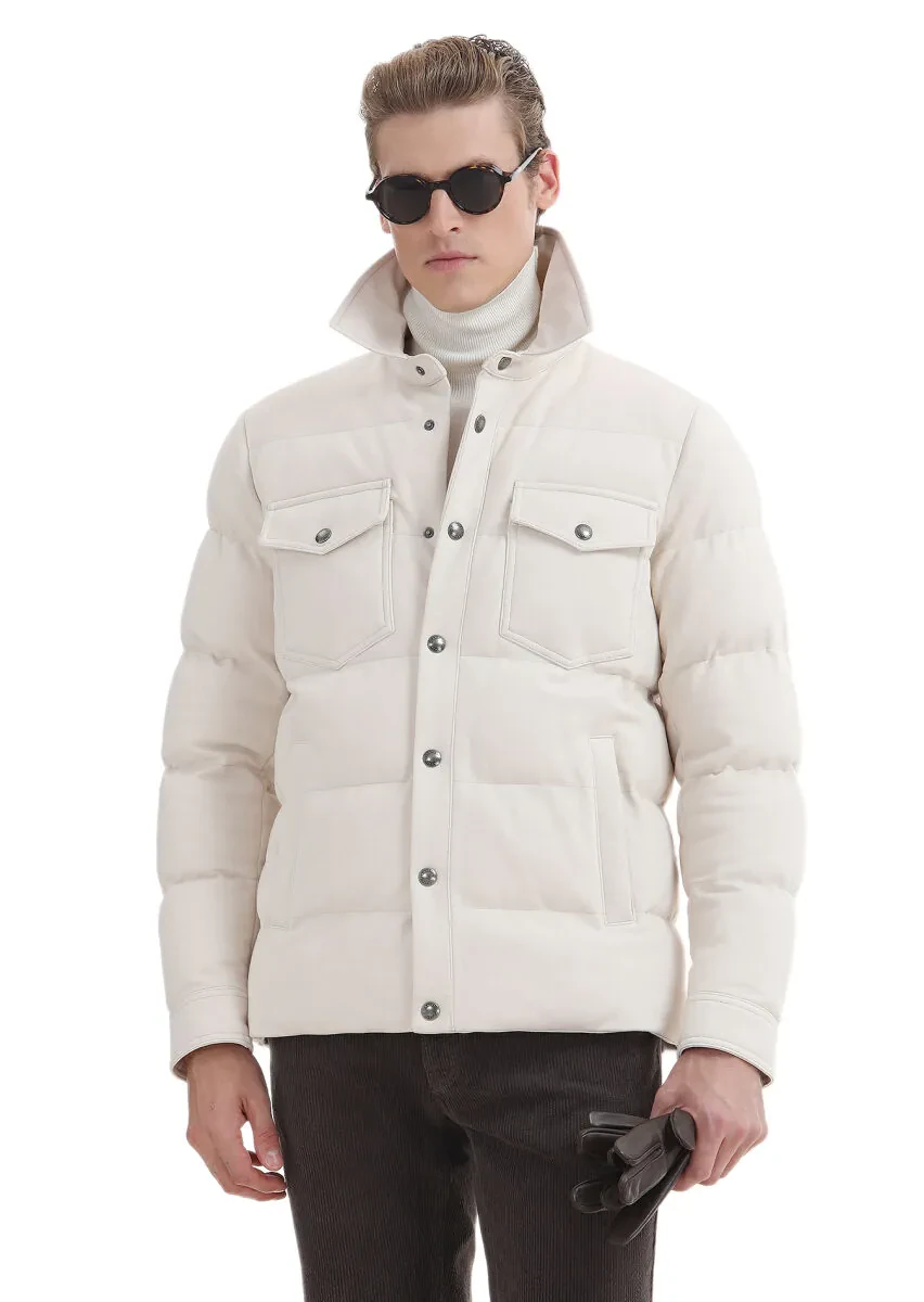 Ecru Regular Fit Blazer - 5