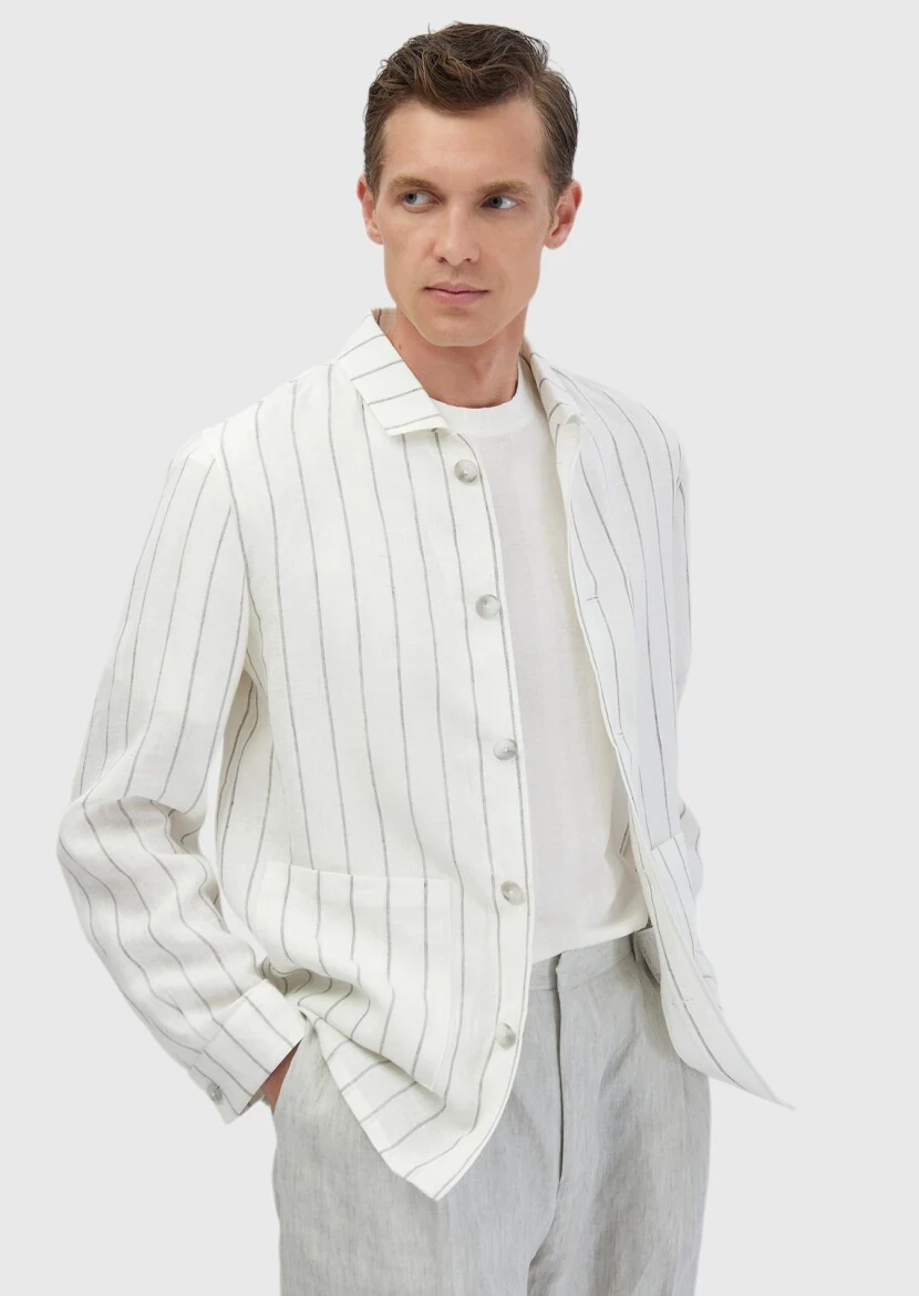 Ecru Shirt Jacket - 4