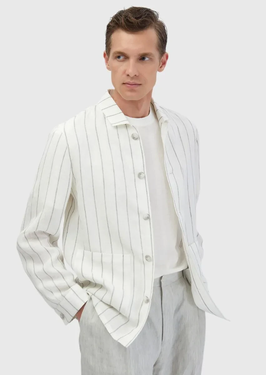 Ecru Shirt Jacket - 4