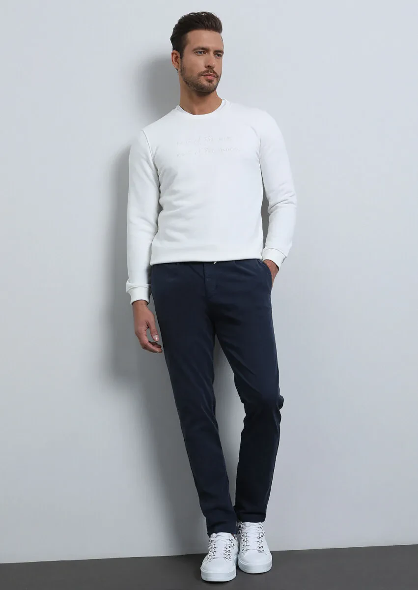 Ekru Baskılı Sweatshırt - 3