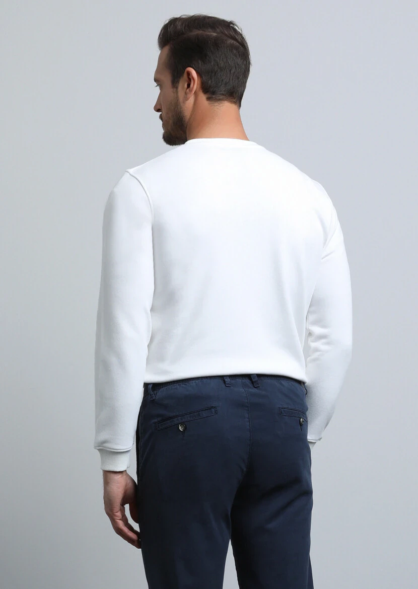 Ekru Baskılı Sweatshırt - 5