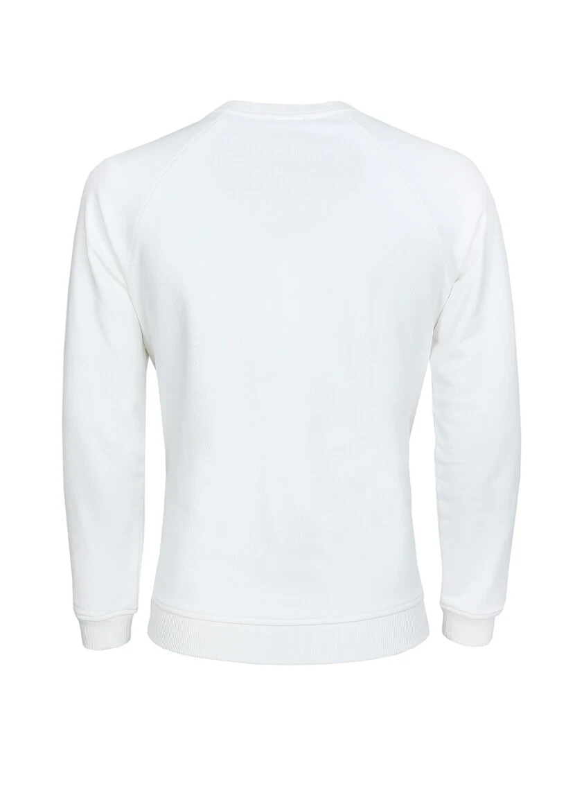 Ekru Desenli Sweatshırt - 7