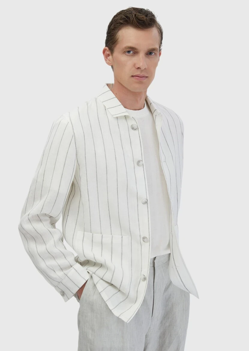 Ekru Gömlek Ceket - RAMSEY