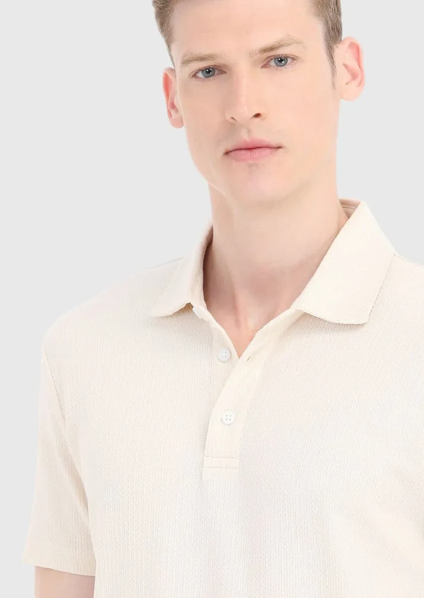 Ekru Polo Yaka T-Shirt - 3