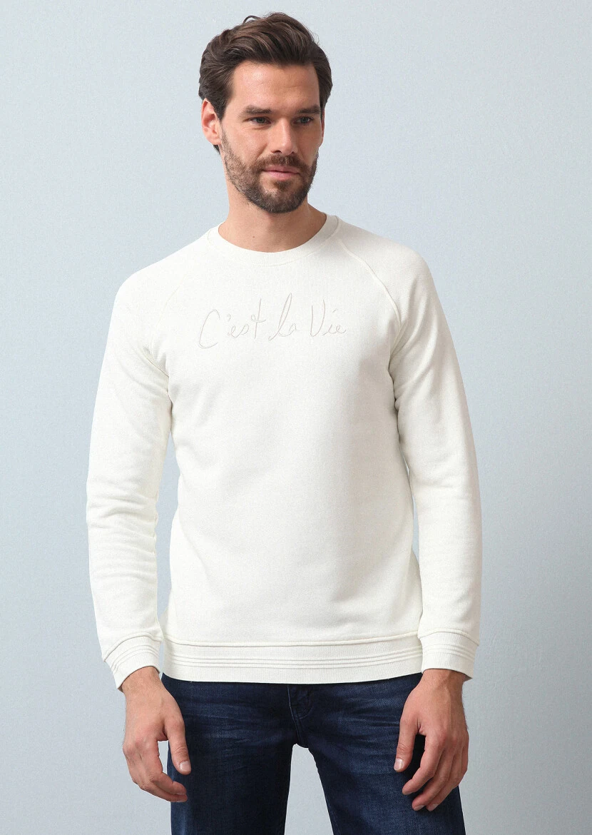 Ekru Sweatshırt - 3