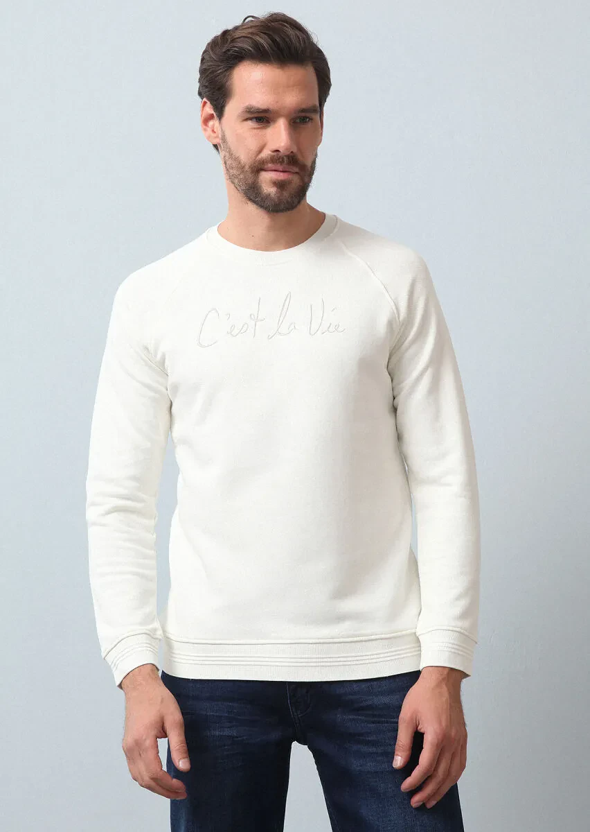 Ekru Sweatshırt - 3