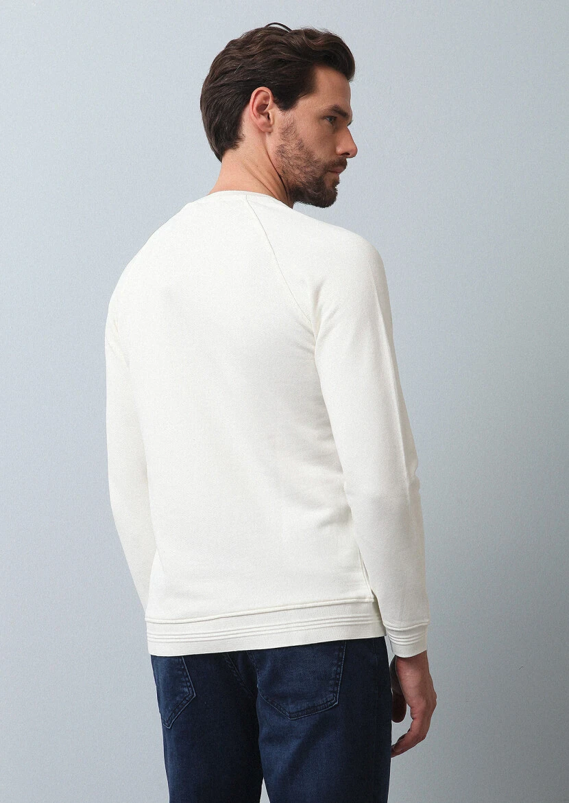 Ekru Sweatshırt - 5