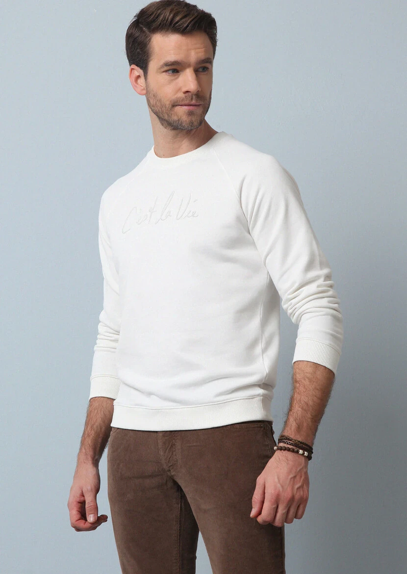 Ekru Sweatshırt - 3