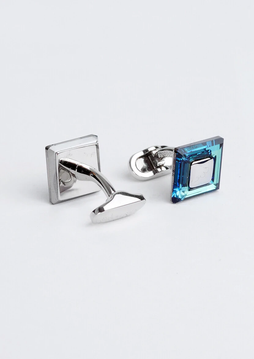 Green Brass Cuff Link - 2