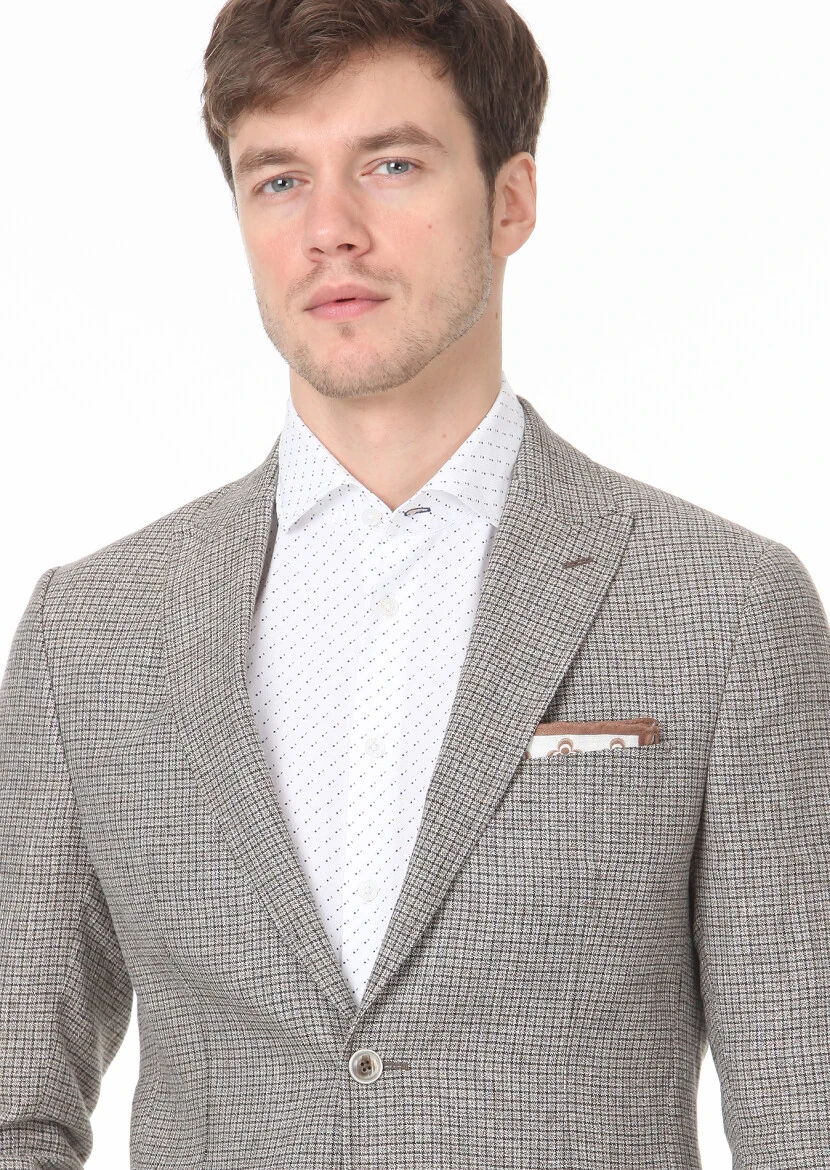 Green Zeroweight Slim Fit 100% Linen Jacket - 2