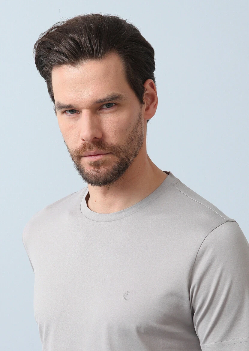 Grey 100% Cotton T-Shirt - 2