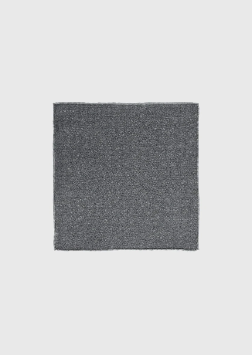 Grey %100 Yün Handkerchief - 1