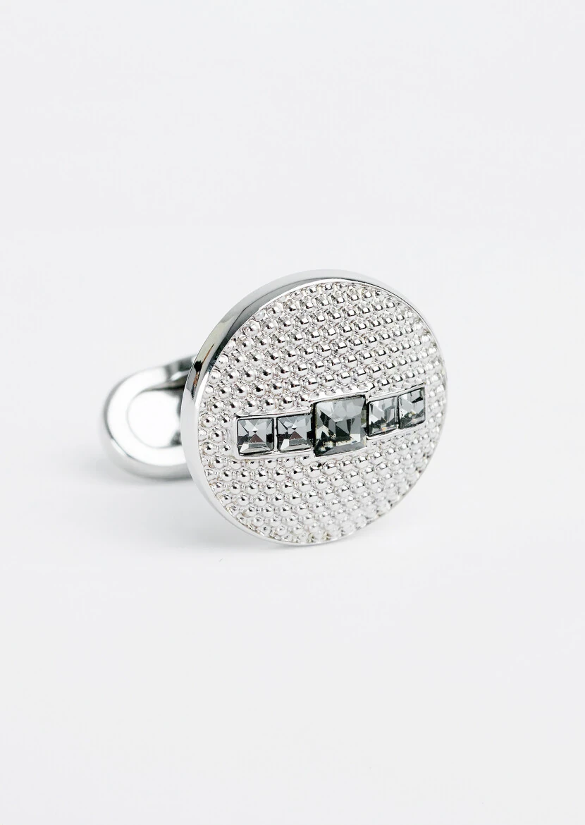 Grey Brass Cuff Link - 3