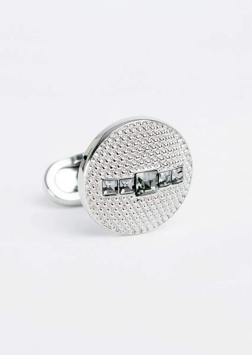 Grey Brass Cuff Link - 3