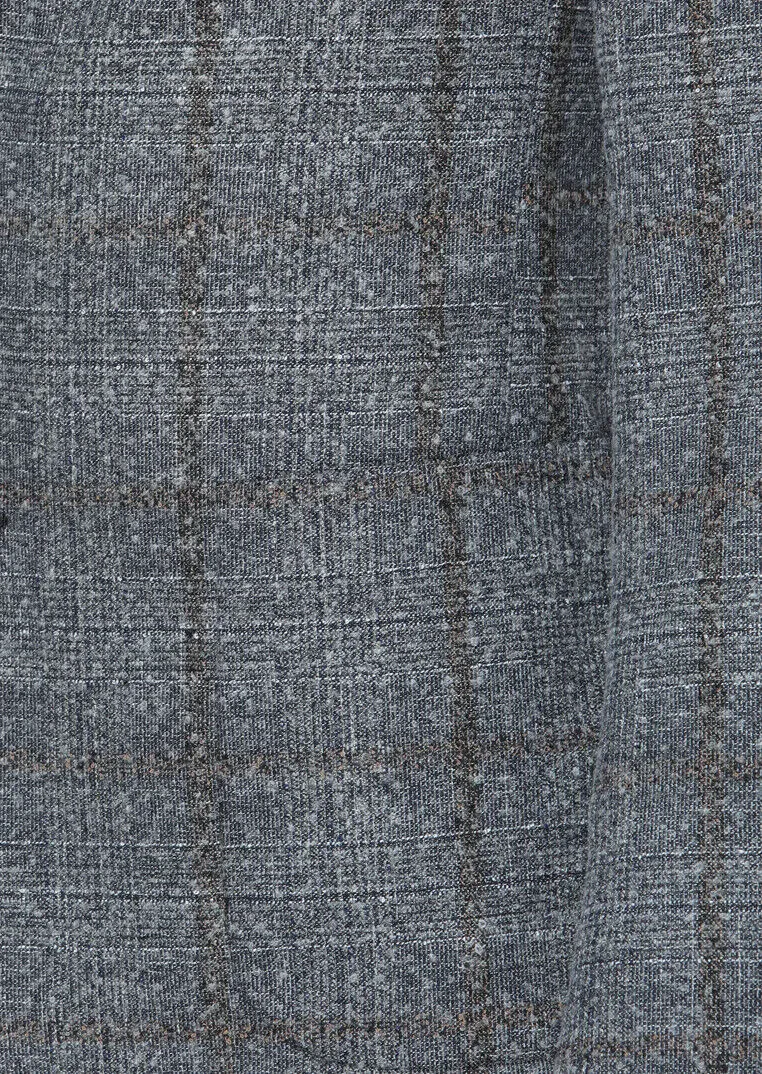 Grey Checkered Zeroweight Slim Fit Wool Blended Jacket - 3