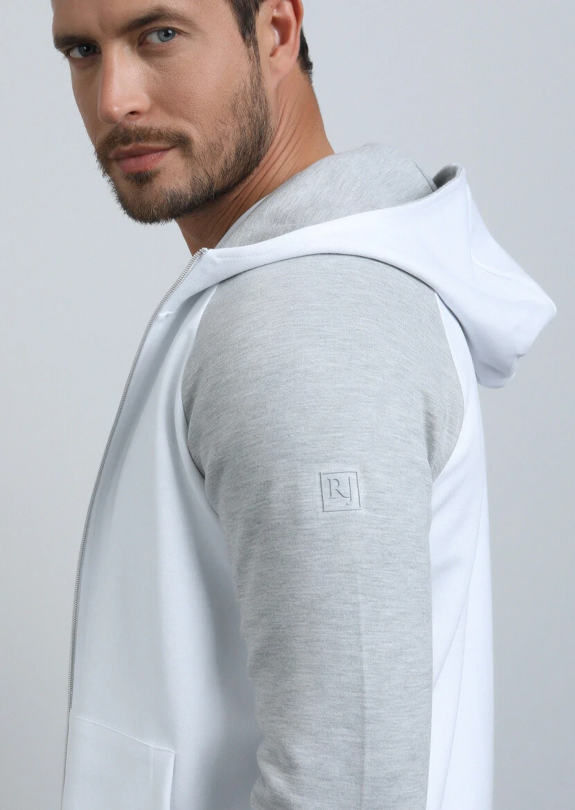 Grey Hooded Sweatshirt - 1