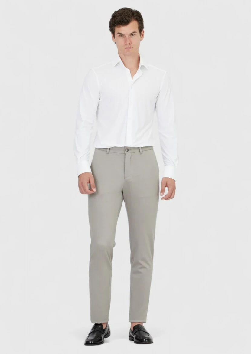 Grey Knitting Jogging Fit Casual Trousers - 1