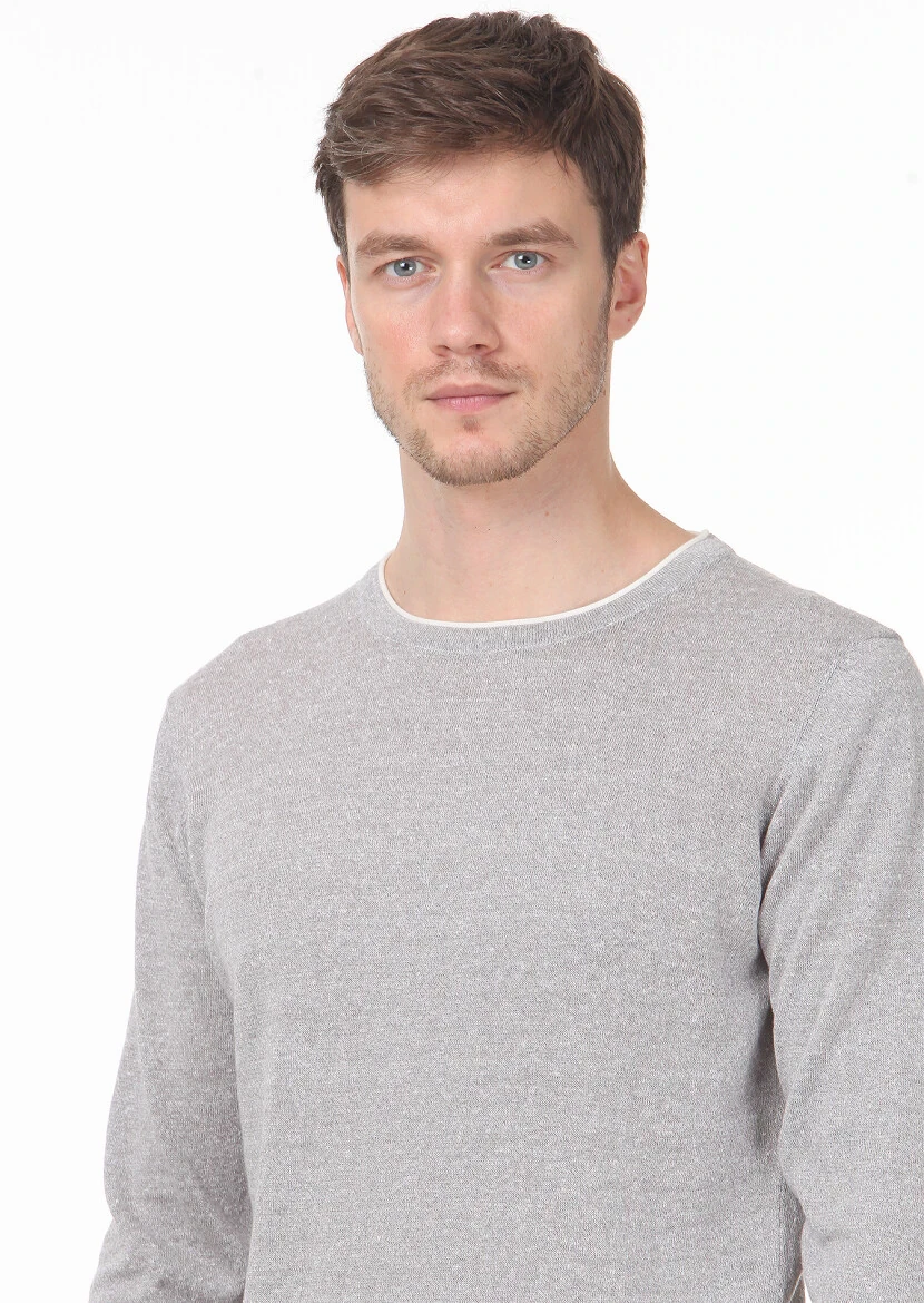 Grey Knitwear Sweatshirt 
