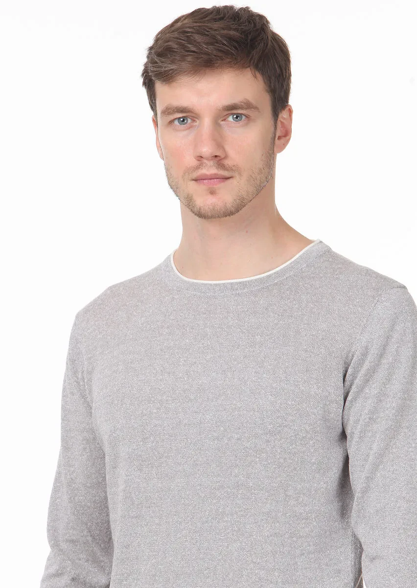Grey Knitwear Sweatshirt - 2