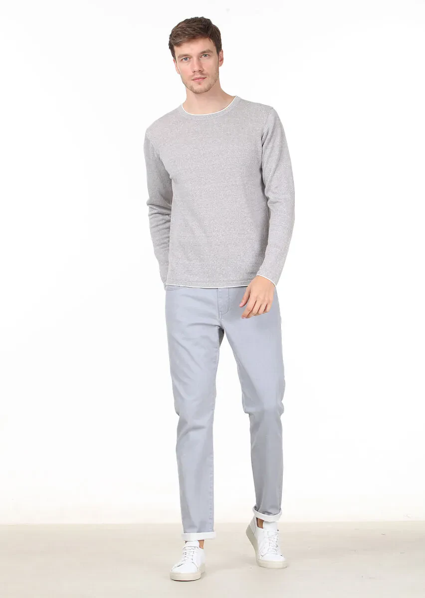 Grey Knitwear Sweatshirt - 3