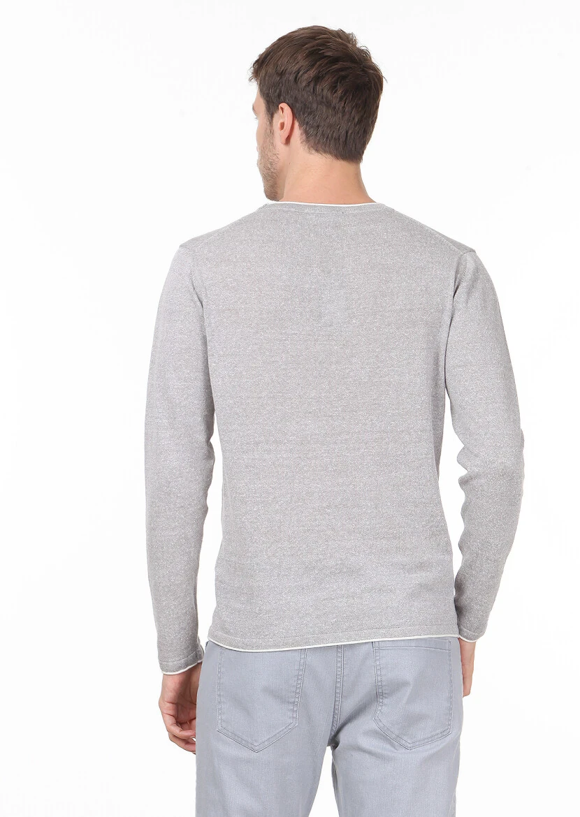 Grey Knitwear Sweatshirt - 4