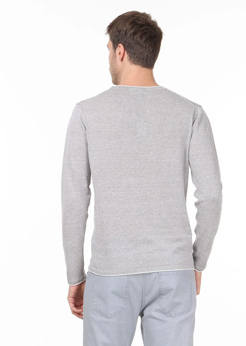 Grey Knitwear Sweatshirt - 4