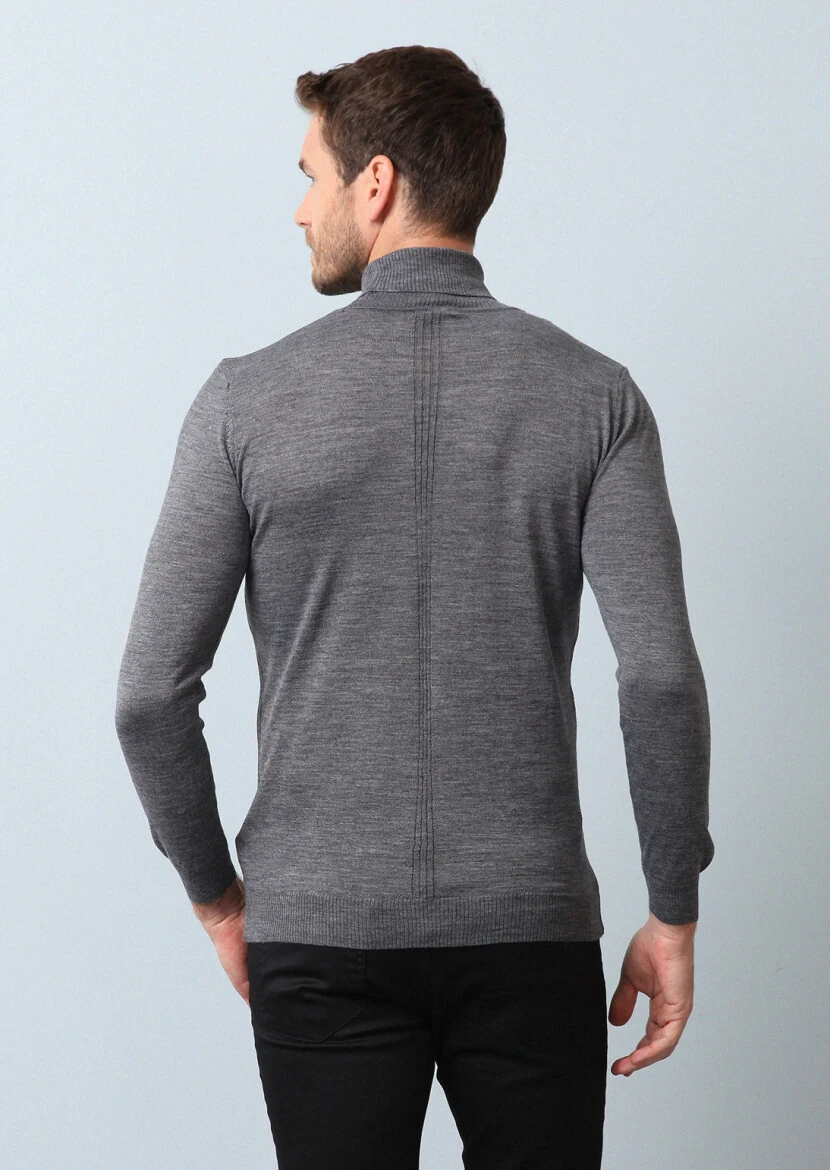 Grey Knitwear Sweatshirt - 5