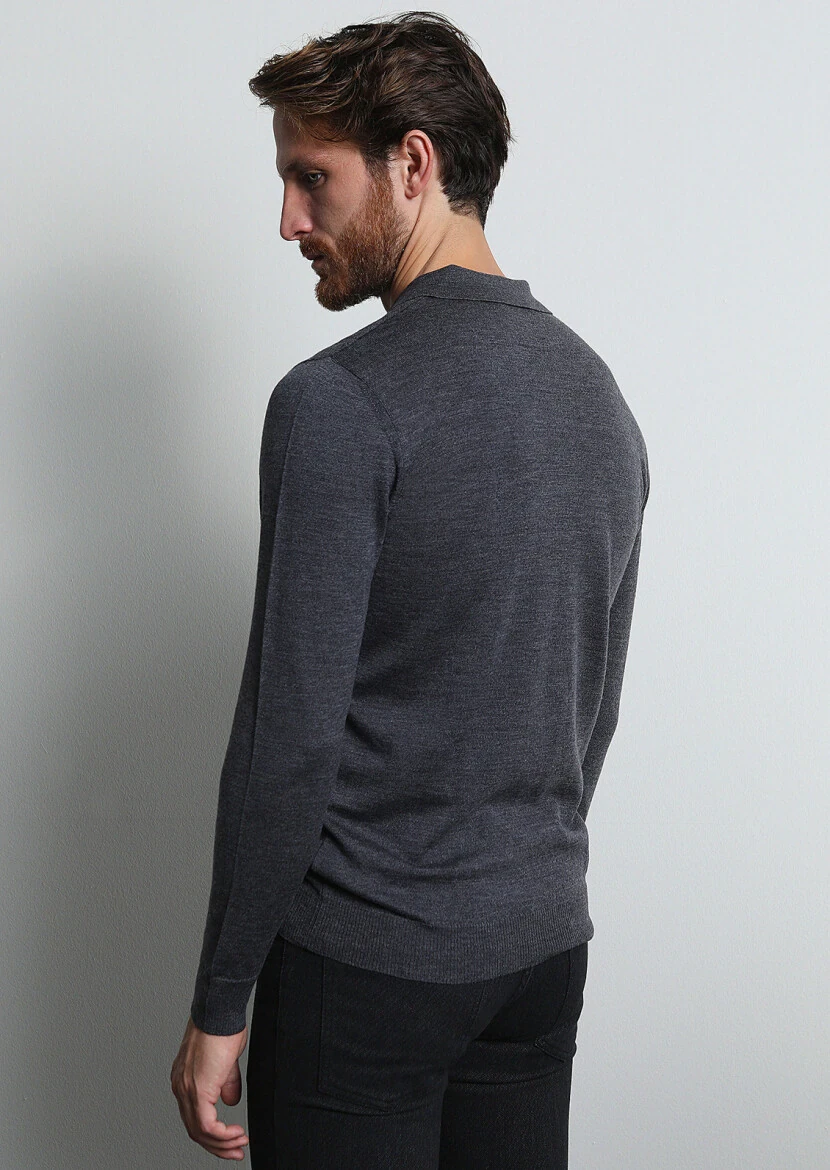 Grey Knitwear Sweatshirt - 5