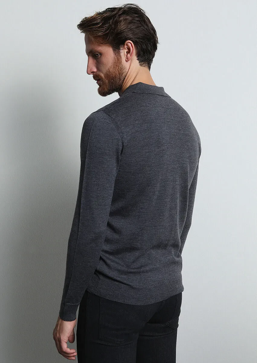 Grey Knitwear Sweatshirt - 5