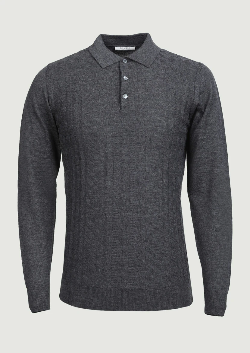 Grey Knitwear Sweatshirt - 6