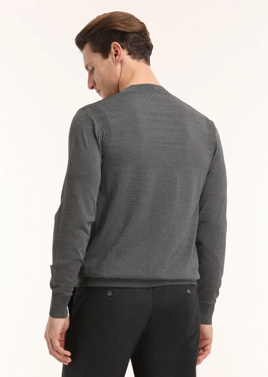 Grey Knitwear Sweatshirt - 4