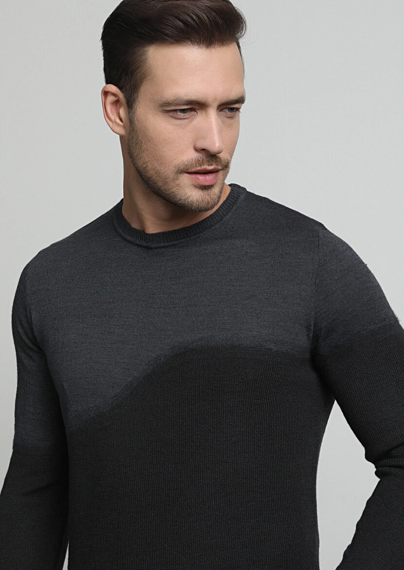 Grey Knitwear Sweatshirt 