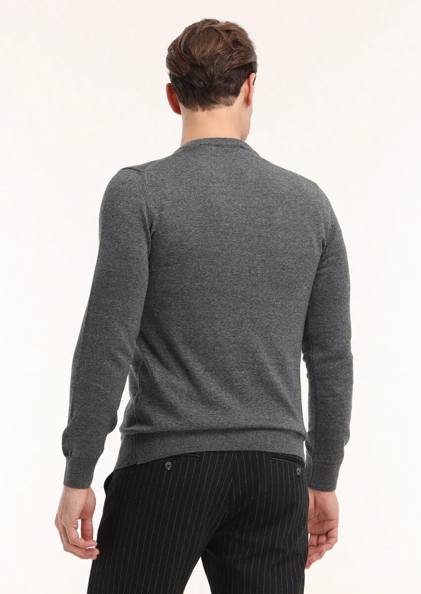 Grey Knitwear Sweatshirt - 4