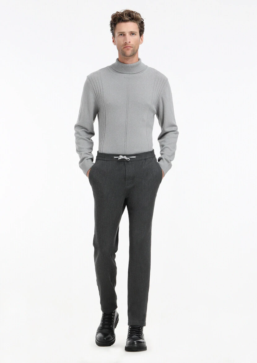 Grey Knitwear Sweatshirt 