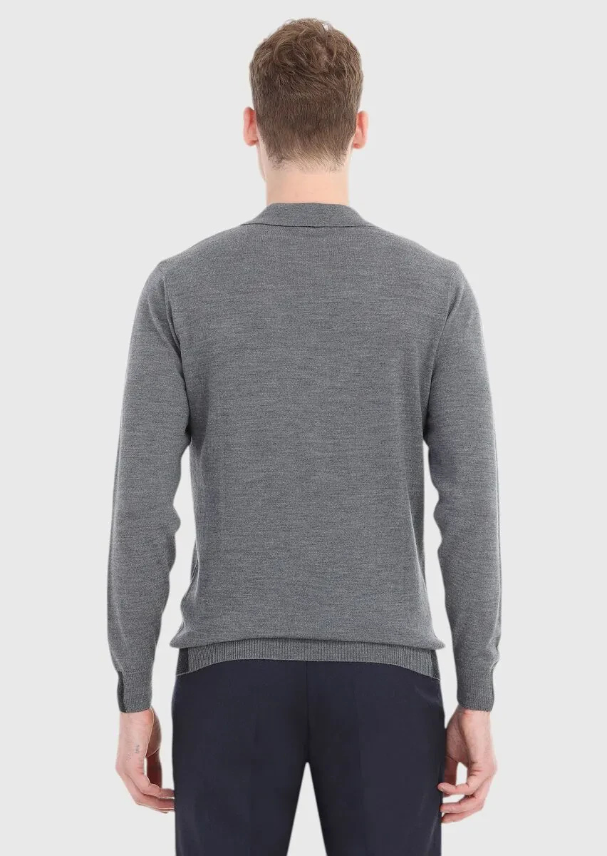 Grey Knitwear Sweatshirt - 5